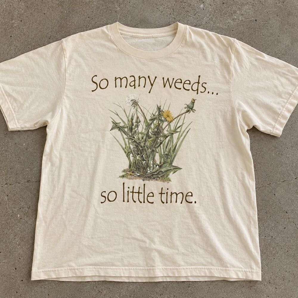 American-vintage Men's Cream and White T-shirt